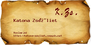 Katona Zsüliet névjegykártya